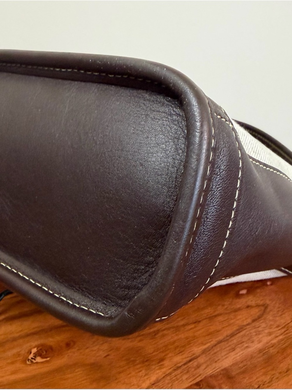 Vintage COACH Large Bleeker Zip Shoulder Bag Canvas Brown Leather 6124 EUC - Picture 15 of 17